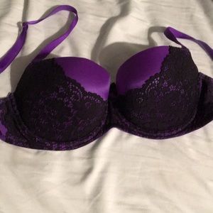 Purple and black bra
